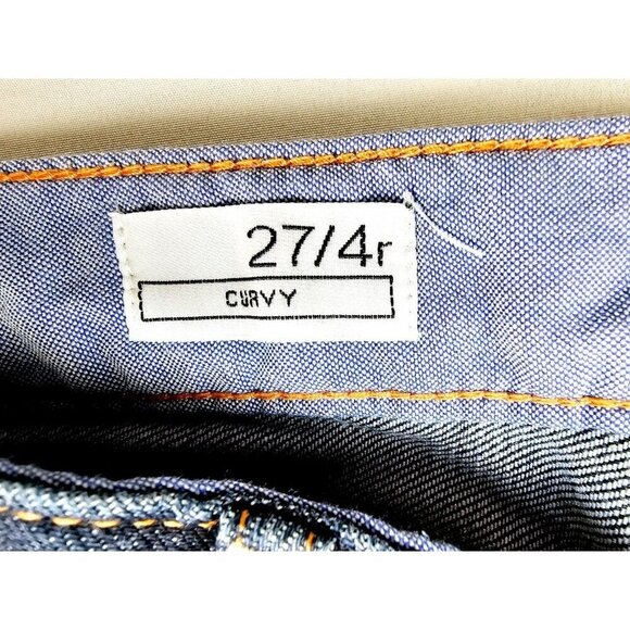 Gap 1969 27X33 Womens Curvy Blue Denim Size 27/4R 5 Pocket Jeans Cotton Elastane - Picture 5 of 12